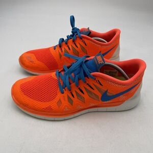 Nike Free 5.0 Running Shoes Mens Size 11.5 Sneakers Safety Orange  642198-602
